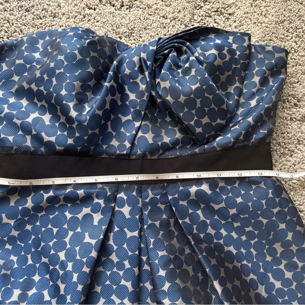 Bcbgmaxazria Blue/Gray Patterned Strapless Dress … - image 5